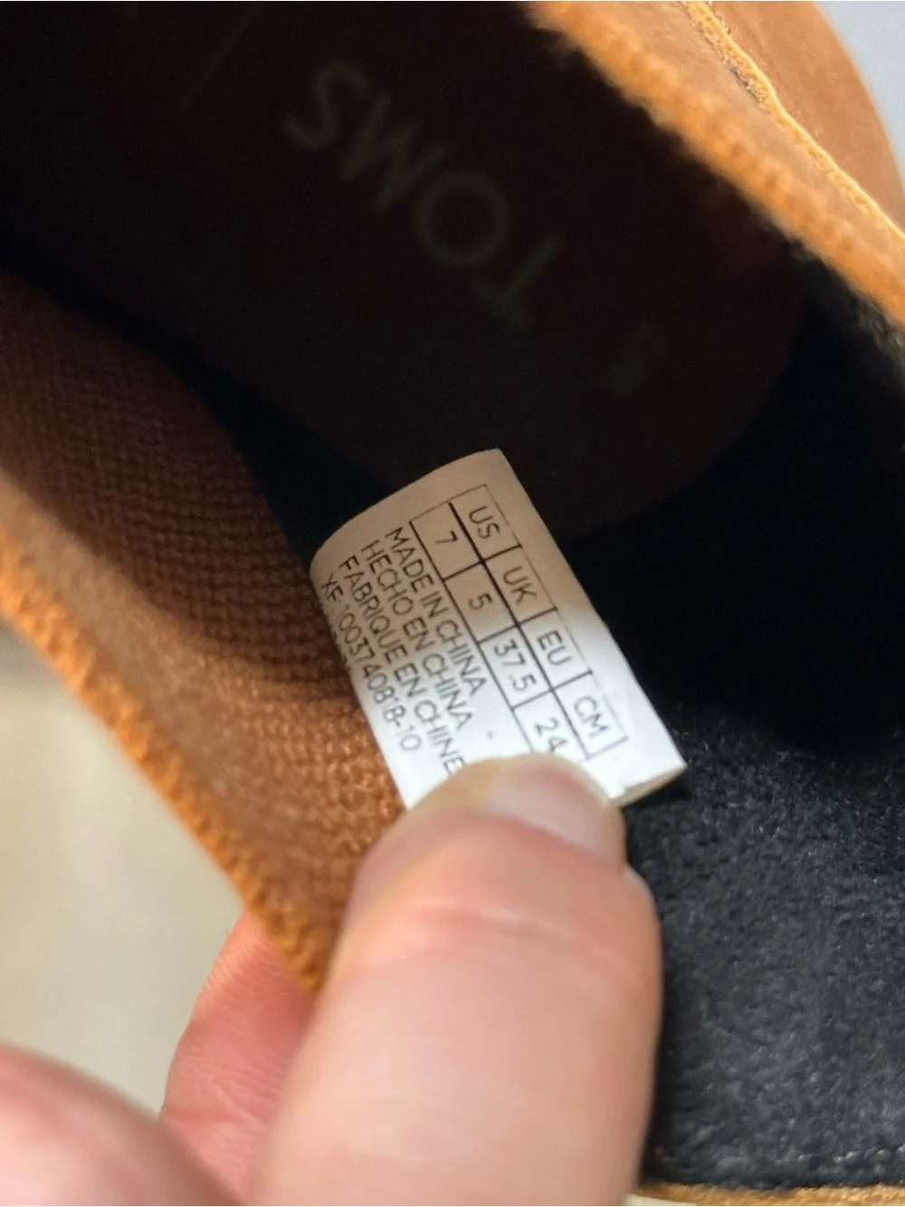 NWT Toms Esme Slip-On Boot, Stacked Heel, Tan Leather - Womens 7